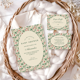 Erdbeer Cottage Garten Baby Shower Einladung