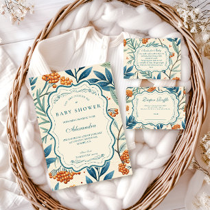 Salbei-Beeren-Botanische-Baby-Party-Wettbewerb um  Begleitkarte