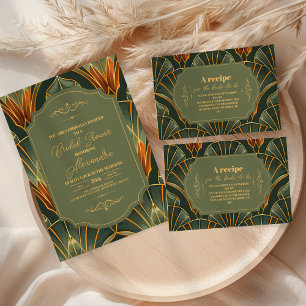 Olive Green Elegante Verzierte Vintage Bridal Pappteller