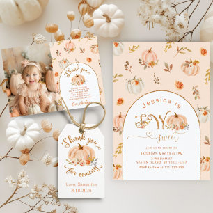 Unser kleiner Kürbis macht einen Geburtstag Einladung