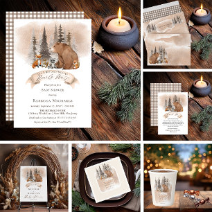 Waldbärtierchen Bärenjunge abwarten Baby Sprinkle Einladung