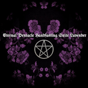 Ewiges Handfasten/Hochzeitliches Pentagramm Lavend Einladung