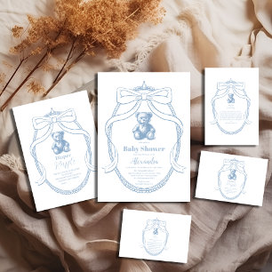 Elegante French Teddy Bären Books for Baby Begleitkarte