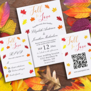 Rückgang der Liebe Herbstleaves Hochzeit Einladung