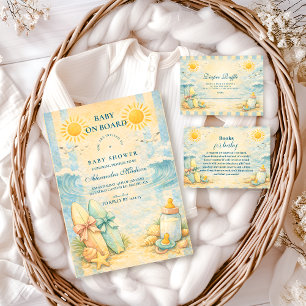 Sonnige Surf-Vibes Baby Shower Einladung