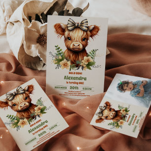 Hof Heilige Kuh Hochland 1. Geburtstag Einladung