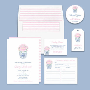 Zeitlos rosa Bläsernavy Blauer Display Dusche Begleitkarte