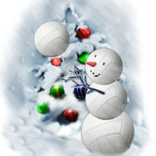 Volleyball Snowman Weihnachten
