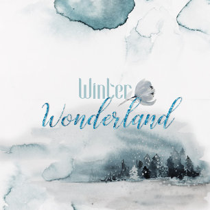 Blue Winter Wonderland Wedding Einladungen