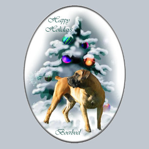 Boerboel Weihnachtsgeschenke Feiertagskarte
