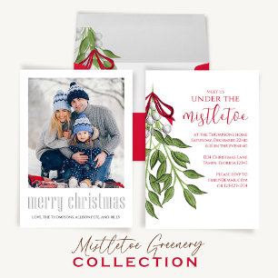 Christmas Holiday Watercolor Merry Mistletoe Cute Geschenkanhänger