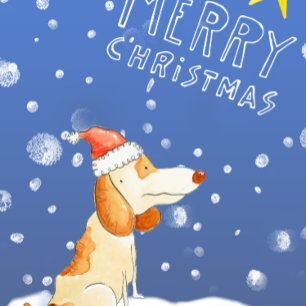 Frohe Weihnachten - Niedlicher Hund