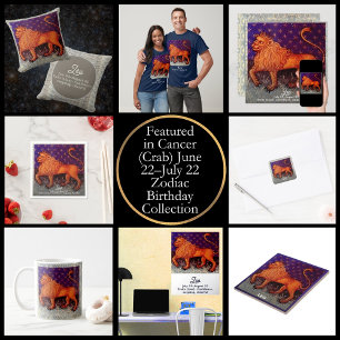 Leo Lion Zodiac Sign Horoscope Birthday Party Einladung