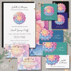 Blumen-Mandala Ganzheitliche Gesundheit Wellness T Terminkarte