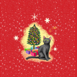 Frohe Weihnachtskat Dankeskarte