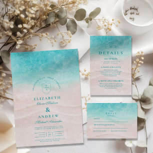 Hochzeit des tropischen Strandes Save The Date