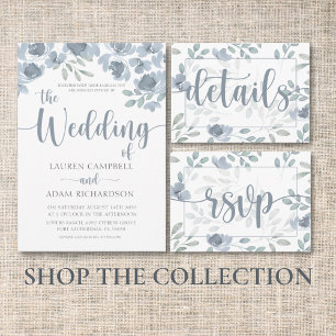 Rustikale Foliage Wasserfarbenmuster Hochzeit All In One Einladung