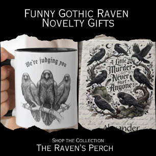 Elegantes botanisches Raben-Geschenk für Introvert Zweifarbige Tasse