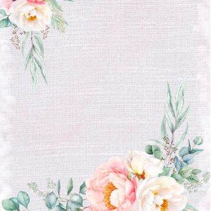 Elegante rosa Peonies und Eukalyptus Wedding Einladung