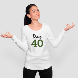 Golf 40. Geburtstag geboren mit Golfschlägern zu a Pappteller