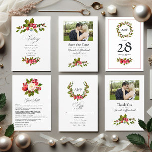 Heilige Hochzeit und Weihnachtsfeiern im Foto Save The Date