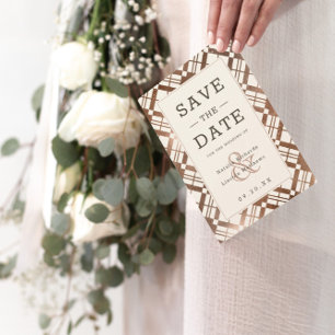 Silver & Any Color Background Rustikale Karierte H Einladung