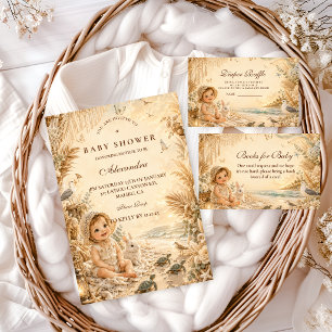 Elegante Beach-Boho-Baby-Party Serviette
