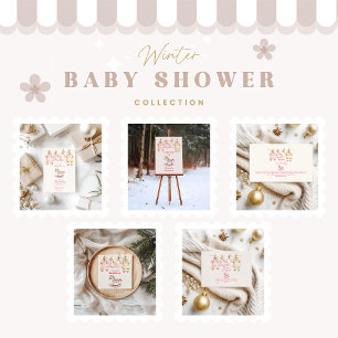 Rosa Weihnachts Rocking Horse Kinderdusche Einladung