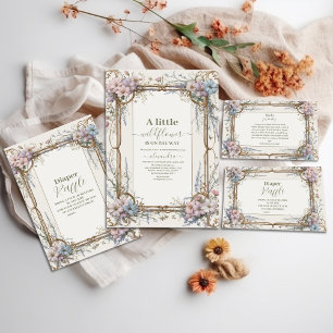 Eine kleine Wildblume Girl Babydusche Einladung