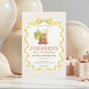 Beary Erster Geburtstag Runder Aufkleber