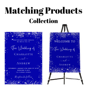 Königlich-blaue Hochzeitsmagnet Magnetkarte