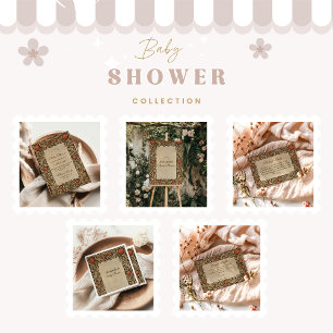 Rustikales Granatapfel Vintager Diapper Raffle Begleitkarte