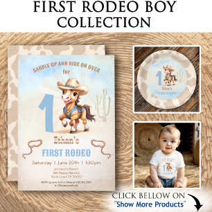 First Rodeo Western Cowboy Birthday Boy Favor Box Geschenkschachtel