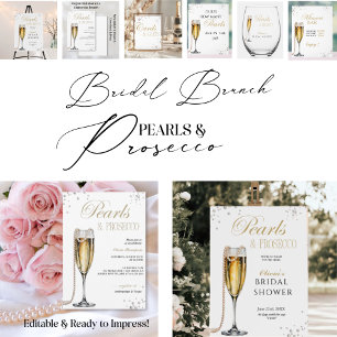Perlen und Prosecco-Brautparty, Bridal Brunch Poster