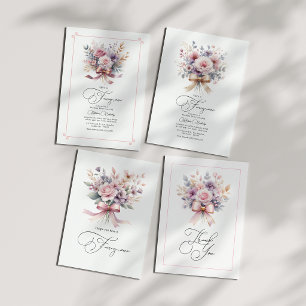 Eleganter Blumenbow "Extravagant One" Erster Gebur Acryleinladungen