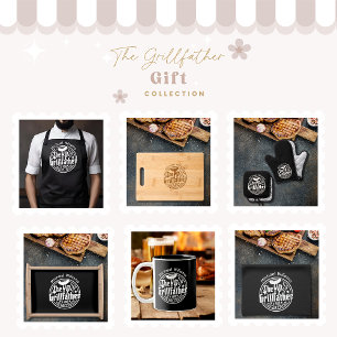 Schwarz-weißer Vater Personalisiert GRILLEN Grillv Schürze