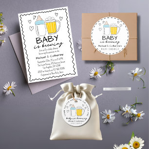 Baby Braut Bierglas Baby Dusche Runder Aufkleber