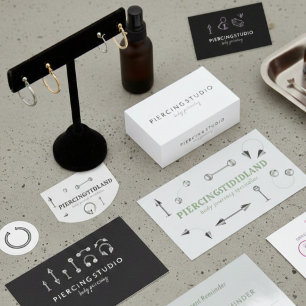 Piercing Juwelry Store Shop Branding Magnetische Visitenkarte