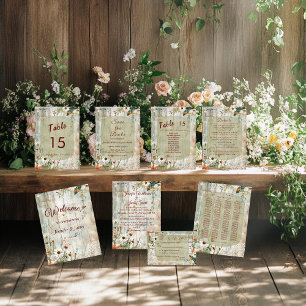 Vintage Lace & Daisies Rustikale Hochzeit Einladun Einladung