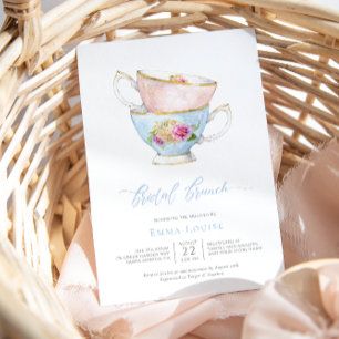 Elegante Blume Tea Bridal Brunch Runder Aufkleber