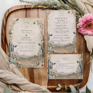 Desert Cactus Boho Wedding Dankeskarte