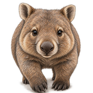 Fröhlicher Wombat feiert gerne mit Ihnen Platzkarte