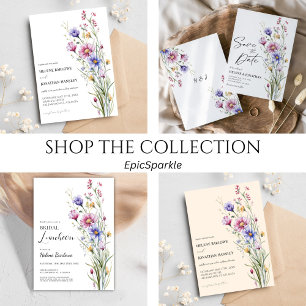 Wildblume Spring Watercolor Einladung