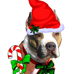 American Pit Bull Terrier Christmas Feiertagskarte