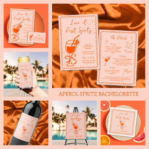 Aperol Spritz Hand Drawn Bachelorette Begleitkarte