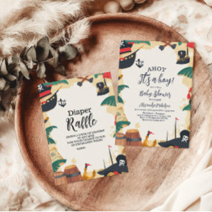 Nautical Pirate Ship Ahoy Es ist eine Baby-Dusche Einladung