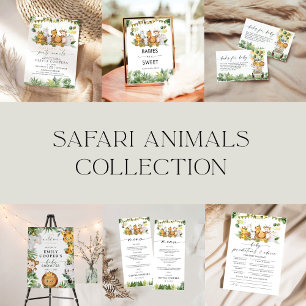 Safari Animals Baby Shower Einladung