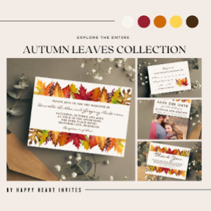 Herbstwoche Herbst Foto Hochzeitseinladung Einladung