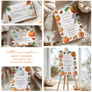 Whimsical Fall Pumpkin Little Pumpkin Baby Dusche Einladung