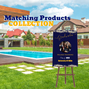 Modern Simple Spanish Foto Script Grad Einladung